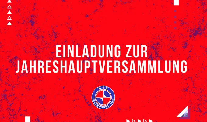 KSC lädt zur Jahreshauptversammlung ein