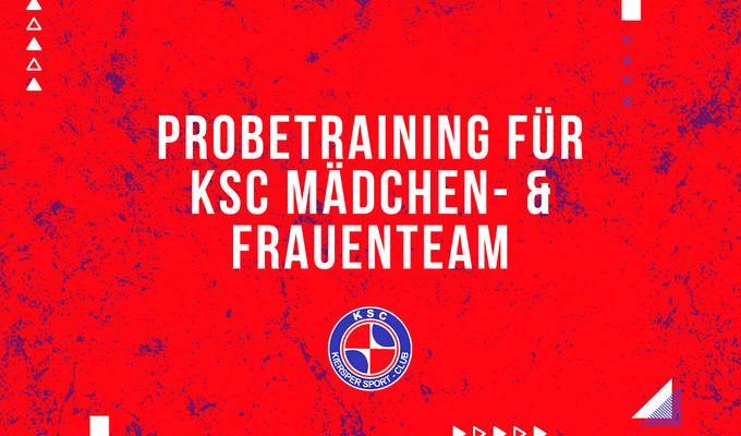 Offenes Probetraining für KSC-Mädchen und Frauen