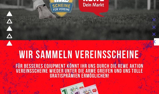 Jetzt REWE Vereinsscheine sammeln und KSC unterstützen!